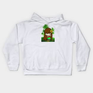 Kawaii Hula Girl Kids Hoodie